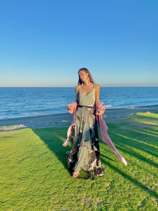 Green Pom Pom Dress Venezia 1191 Special