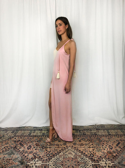 Pink Long Double Dress83