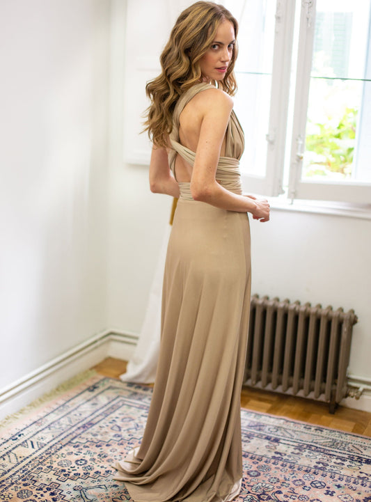 Infinity Champagne Glitter Dress 628 Special