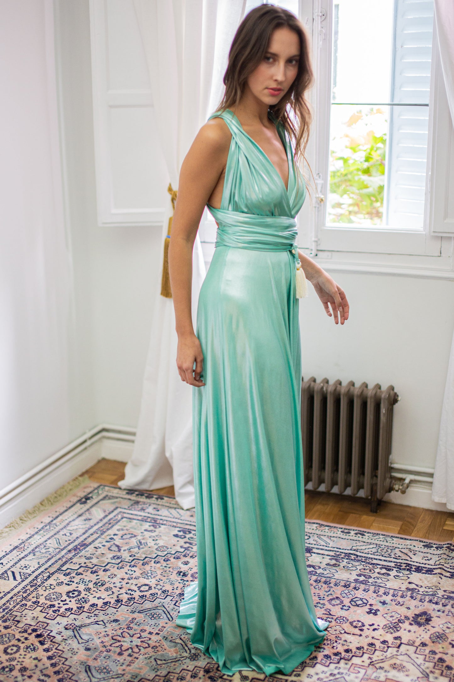 Mint Glitter Infinity Dress 1258 Special