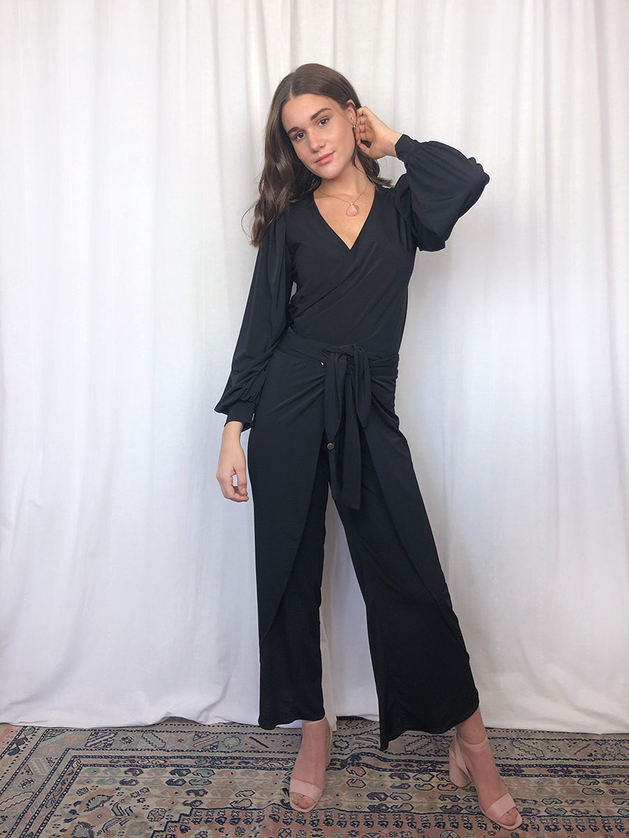 Wrap Long Sleeve Black