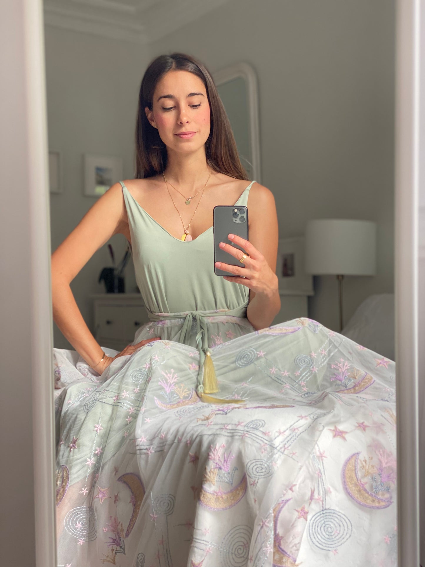 Green Pom Pom Dress Venezia 1191 Special