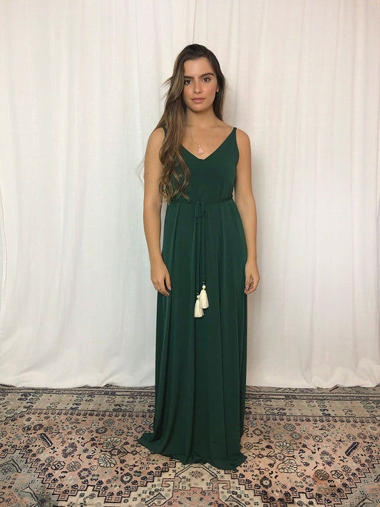 Green Long Pompom Dress 19